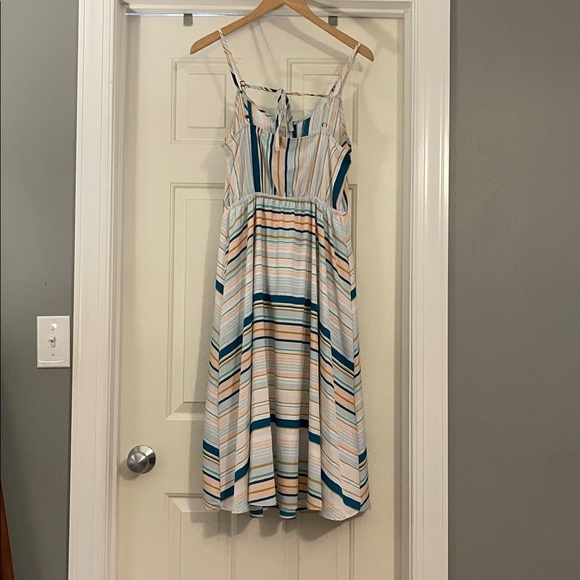 Lauren Conrad - Striped Multicolor Spaghetti Strap Dress - Picture 2 of 5
